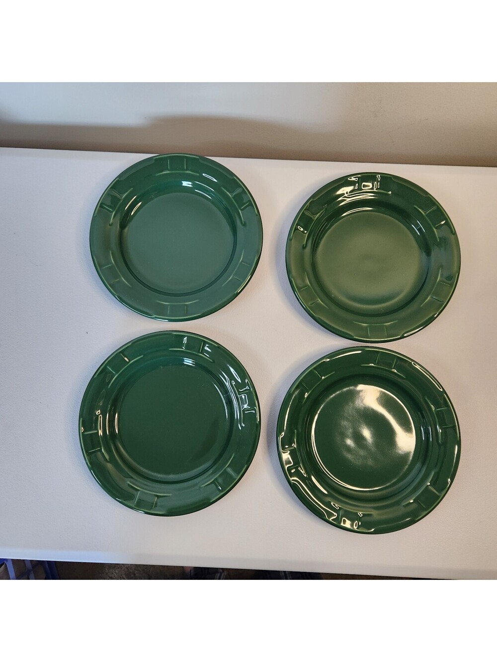 Longaberger Pottery Woven Traditions Green Ivy Side or Salad Plates 7.25"
